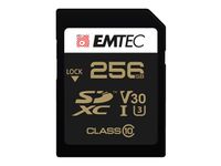 EMTEC SpeedIN' PRO - Carte mémoire flash - 256 Go - Video Class V30 / UHS-I U3 / Class10 - SDXC