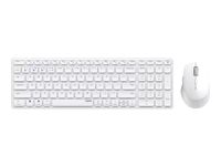 Rapoo 9700M - Ensemble clavier et souris sans fil - Bluetooth - QWERTY - blanc