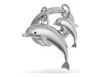Metalmorphose - Porte-clés - dauphin et son jouet