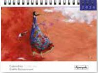 Calendrier chevalet 16x18cm 12 mois Aquarupella G.Boissonnard Femme vie liberté