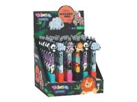 Colorino School - Stylo à bille effaçable animaux sauvages - encre gel - bleu - avec gomme