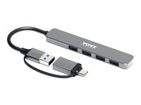 PORT Connect - Hub - USB-C/USB-A - 4 ports USB 3.0