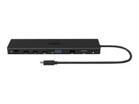 PORT connect TRIPLE SCREEN TRAVEL - Station d'accueil - USB-C 3.1 Gen 2 - DP, HDMI, VGA - 1GbE