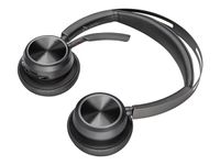 Poly Voyager Focus 2 - Micro-casque - sur-oreille - Bluetooth - sans fil, filaire - USB-C via un adaptateur Bluetooth - noir - Certifié pour Microsoft Teams