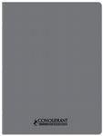 Conquérant Classique - Cahier polypro 24 x 32 cm - 96 pages - petits carreaux (5x5) - Gris