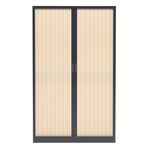 MT International - Aparador - 4 baldas - 2 Puertas - antracita, arce