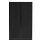 MT International - Aparador - 4 baldas - 2 Puertas - policloruro de vinilo (PVC) - negro, blanco