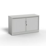 Réhausse pour armoire à rideaux metalliques -  L120 x H43 x P43cm - corps gris clair/rideau gris clair