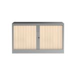 Réhausse pour armoire à rideaux metalliques -  L120 x H43 x P43cm - corps alu:/rideau  érable