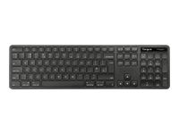 Targus EcoSmart - Clavier - full size - antimicrobienne - sans fil - Bluetooth 5.0, 2.4 GHz - AZERTY - Français - noir