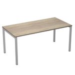 Bureau droit Trend - L140 - pieds arches - plateau imitation chêne canadien