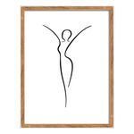 Cadre photo bois WALTHER "Silhouette" 30 x 40 cm coloris naturel