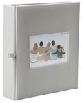 Album photos classique personnalisable mémo 200 ERICA "Square" pour 200 photos 11,5 x 15 cm coloris gris
