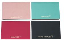 Mini album photos fantaisie 24 pochettes ERICA "Colora" pour 24 photos 10 x 15 cm motifs et coloris assortis