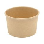 1000 Pots à glace Kraft brun - 86 x 74 x 51 mm