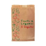 1000 Sacs kraft fruits 1 kg - 17 + 6 x 26 cm 