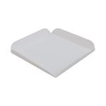 250 Carrés rainés blancs - 11 cm