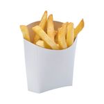 250 Cornets à frites PM Kraft blanc - 130 (L) x 139 (H) mm 