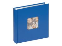 Walther Design Fun - Album photo pochettes - 200 photos - 10 x 15 - 22 x 24 cm - bleu royal