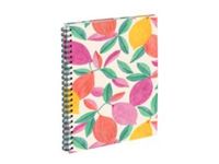 BLUE ART Summer Breeze - Cahier de notes - 15,3 x 20,6 cm - 60 feuilles / 120 pages - citrons
