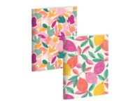 BLUE ART Summer Breeze - 2 carnet de notes - 9 x 14 cm - 64 feuilles / 128 pages - abstrait et citrons