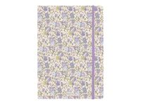 Oberthur Caracas - Cahier de notes - A5 (148 x 210 mm) - 100 feuilles / 200 pages - papier ivoire - doublé - purple flowers