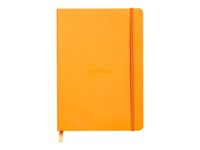 Rhodiarama - Cahier de notes - lien parfait - A5 (148 x 210 mm) - 80 feuilles / 160 pages - papier ivoire - petits carreaux - couverture orange