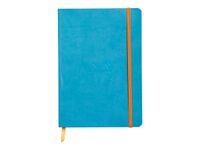 Rhodiarama - Cahier de notes - lien parfait - A5 (148 x 210 mm) - 80 feuilles / 160 pages - papier ivoire - petits carreaux - couvercle sapphire