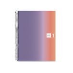 Miquelrius Notebook design Aurora - Cahier à spirale - A5 - 80 feuilles - petits carreaux (5x5 mm) - provence