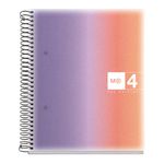 Miquelrius Notebook design Aurora - Cahier à spirale - A5 - 120 feuilles - petits carreaux (5x5 mm) - provence