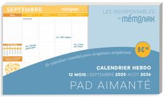 Pad aimanté hebdomadaire 2025-2026