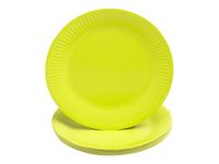Pronappe - Assiette - Taille 23 cm diameter - rond - jetable - vert kiwi (pack de 20)