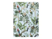 Oberthur - Cahier de notes - A6 (105 x 148 mm) - 64 feuilles / 128 pages - papier ivoire - ligné, quadrillé - sky blue - bleu ciel