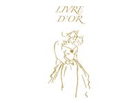 ELVE - Livre d'or mariage - 24 x 24 cm - portrait - 48 feuilles / 96 page - couple en or