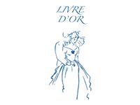 ELVE - Livre d'or mariage - 24 x 24 cm - portrait - 48 feuilles / 96 page - couple en bleu