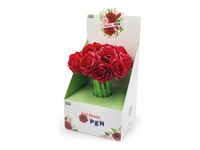 Lebez - Stylo fleurs - rose / rouge