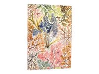 PAPERBLANKS FLEXIS WILLIAM KILBURN - Carnet flexi couverture souple - midi 120 x 175 mm - 176 pages lignées - Anemone multicolore