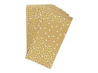 Clairefontaine - Sac d'expédition - 16 cm x 30 cm - cœur - or - pack de 50