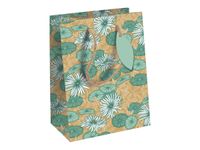 Clairefontaine - Sac cadeau moyen 21,5 x 10,2 x 25,3 cm - jardin - vert