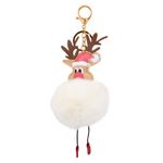 Porte-clés Noël Funny clips - Peluche et PU - couleurs assorties - Viquel