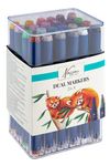 Lot de 24 marqueurs à alcool double pointe