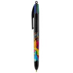 BIC 4 Couleurs Original - Stylo à bille 4 couleurs (rouge, bleu, vert, noir) - décors hydro noir