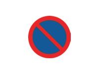 Pickup - Panneau interdiction de stationnement - arrondi - 180 mm (diamètre)