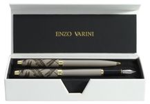 Parure bille + plume ENZO VARINI "Taormina XL Bugs" motifs libellules coloris gris 
