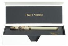 Plume ENZO VARINI "Taormina XL Bugs" motifs scarabées coloris vert gris