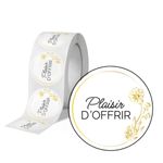 Plaisir d’Offrir – 500 étiquettes rondes autocollantes 35 mm – rouleau pratique