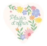 Plaisir d’Offrir – 500 étiquettes autocollantes cœur fleur 37 x 37 mm – rouleau pratique