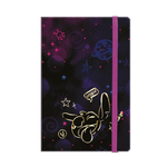 Carnet A5 Stitch Gold Motif 1 – 80 pages lignées, rabat élastique, couverture molletonnée