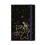 Carnet A5 Stitch Gold Motif 2 – 80 pages lignées, rabat élastique, couverture molletonnée