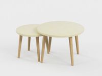 Lot de 2 tables basses - 60X41cm & 45X37cm - Sable